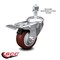 Service Caster 3 Inch Maroon Polyurethane Wheel Swivel 1/2 Inch Stem Caster with Total Lock Brake SCC-TSTTL20S314-PPUB-MRN-121315 - alternate 4